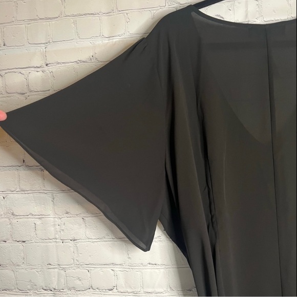 NWOT ELOQUII Women's Black Shirt with waist tie, Plus Size - Picture 4 of 4